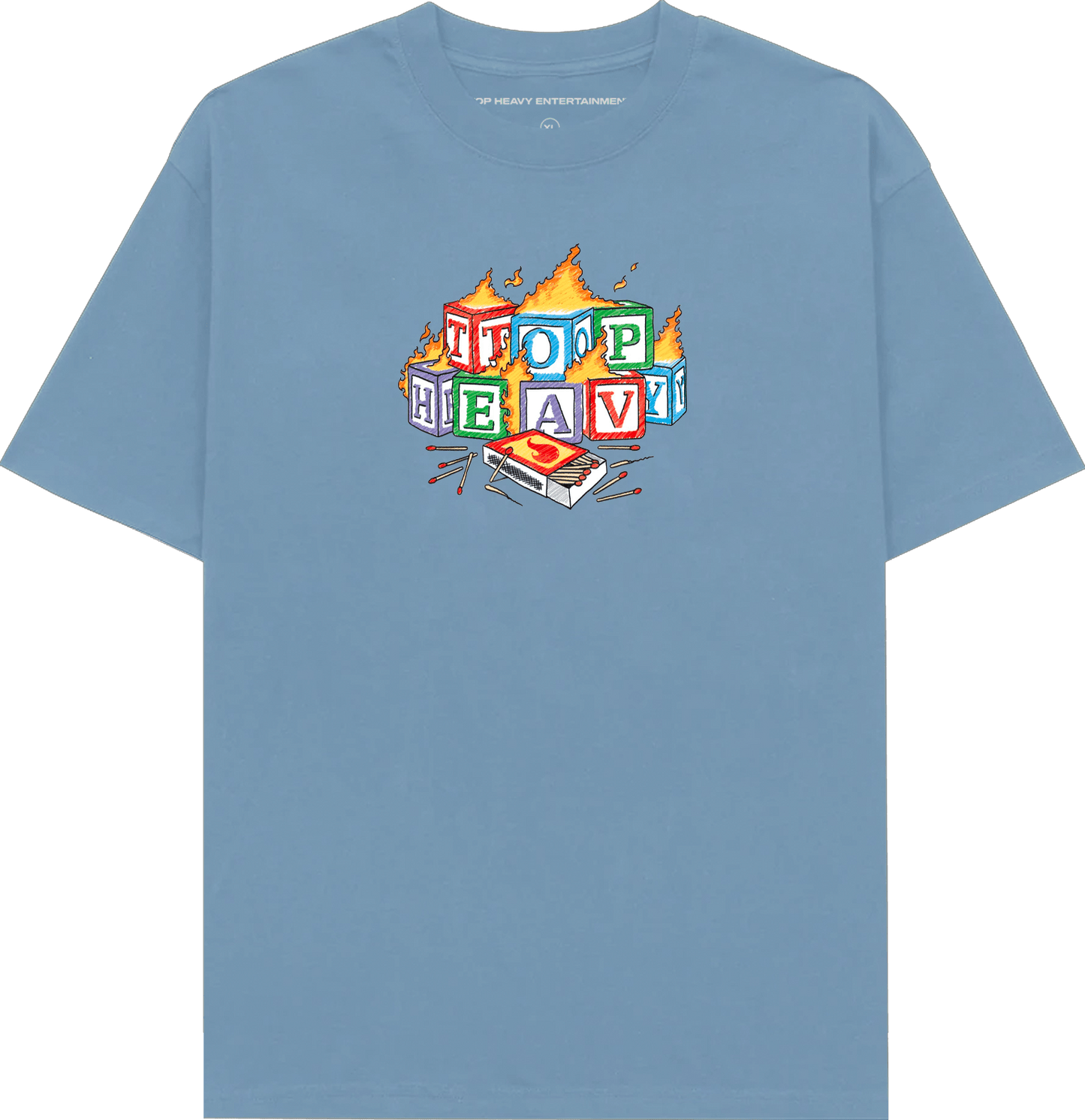 TopHeavyEntertainmentShort Sleeve T-ShirtBlocks Tee - Carolina BlueTop Heavy Entertainment