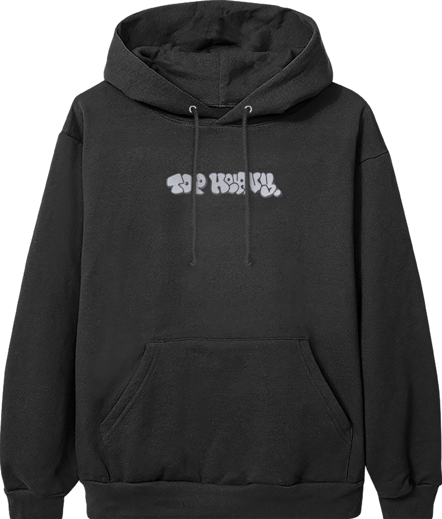 TopHeavyEntertainmentHooded SweatshirtEmbroidered Throwie Hoodie BlackTop Heavy Entertainment