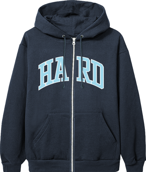 Top Heavy Entertainment | Hard | Full-Zip Hoodie | Navy Top Heavy Entertainment | Hard | Full-Zip Hoodie | Navy