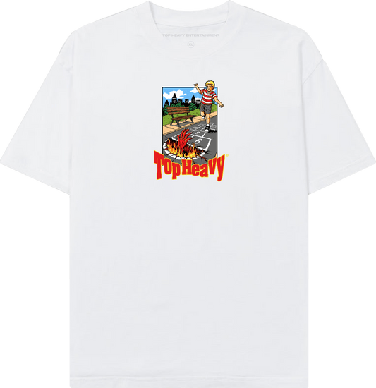 TopHeavyEntertainmentShort Sleeve T-ShirtHopscotch - WhiteTop Heavy Entertainment