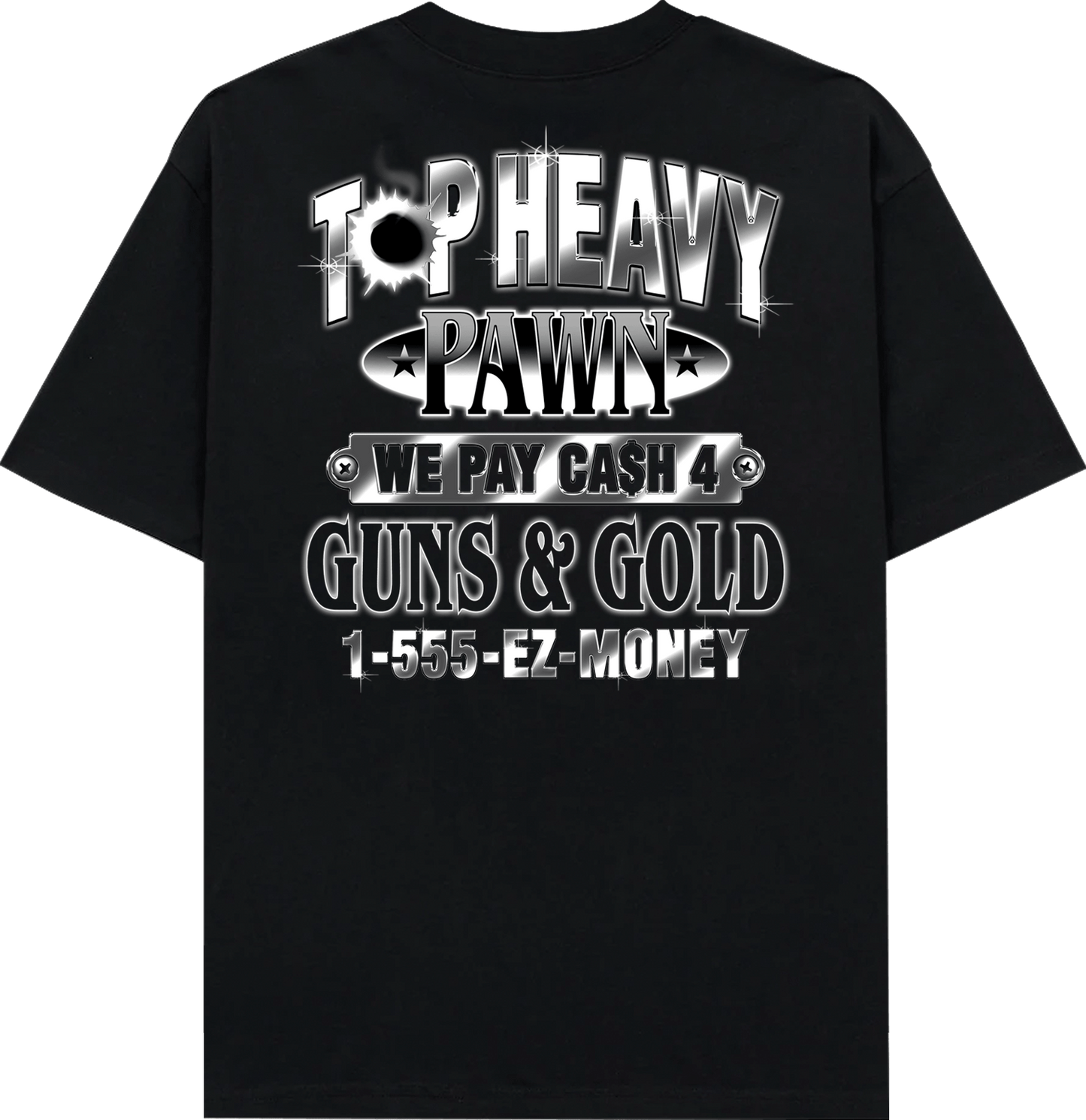 TopHeavyEntertainmentShort Sleeve T-ShirtPawned - BlackTop Heavy Entertainment