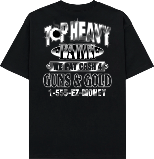 TopHeavyEntertainmentShort Sleeve T-ShirtPawned - BlackTop Heavy Entertainment