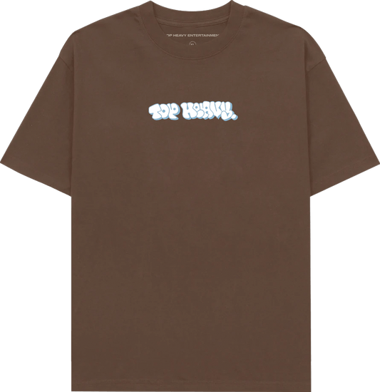 TopHeavyEntertainmentShort Sleeve T-ShirtThrowie - Brown - White/SlateTop Heavy Entertainment