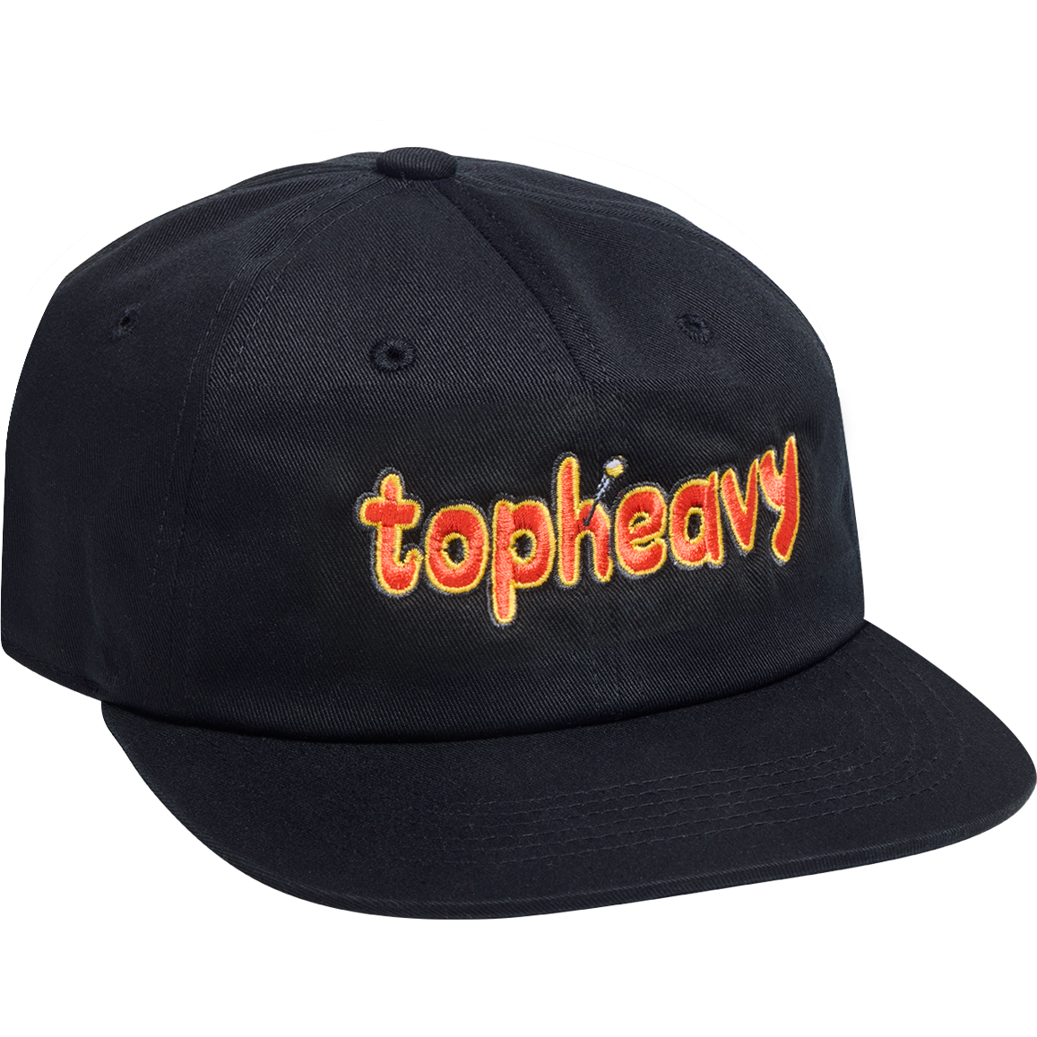 Pinned 6 Panel Snap - Black - TopHeavyEntertainment