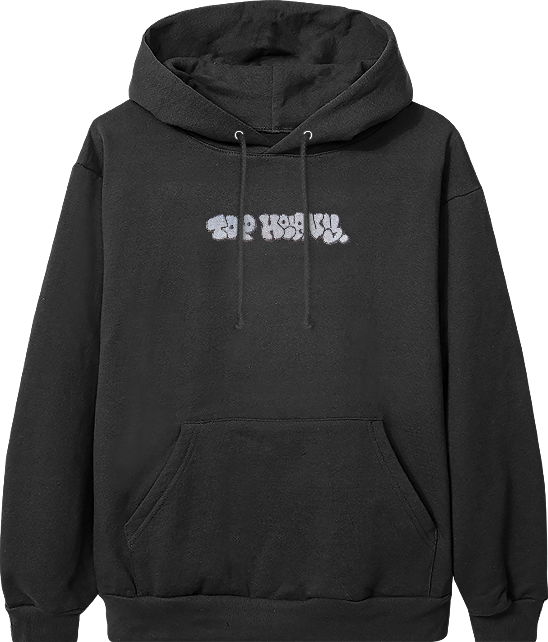 Embroidered Throwie Hoodie Black - TopHeavyEntertainment