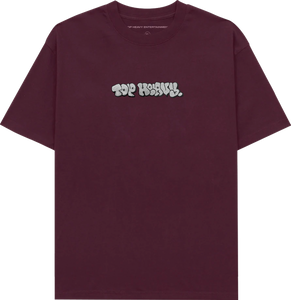 Embroidered Throwie Tee Burgundy TopHeavyEntertainment