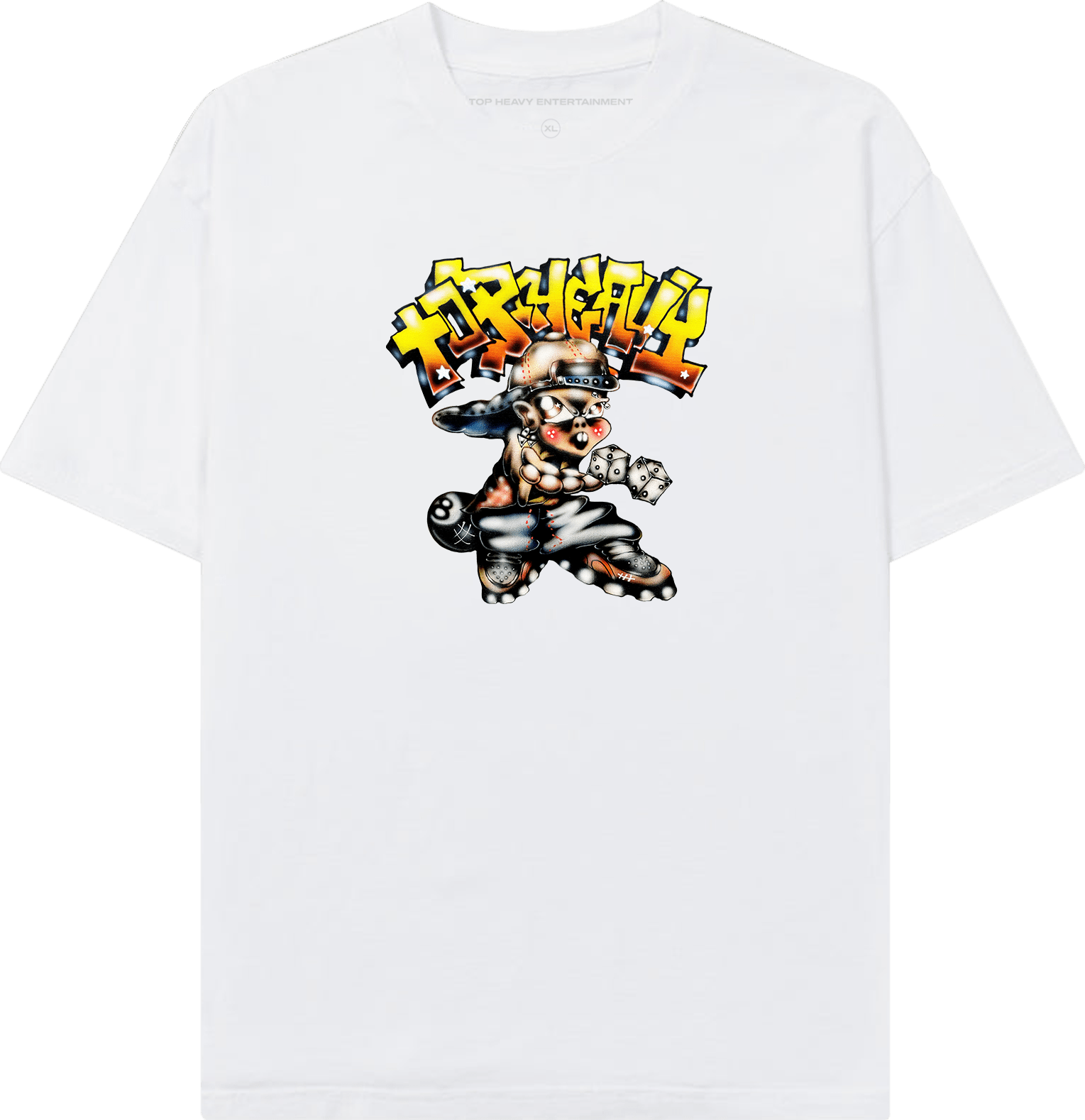 TopHeavyEntertainmentShort Sleeve T-ShirtBlock Boy - WhiteTop Heavy Entertainment