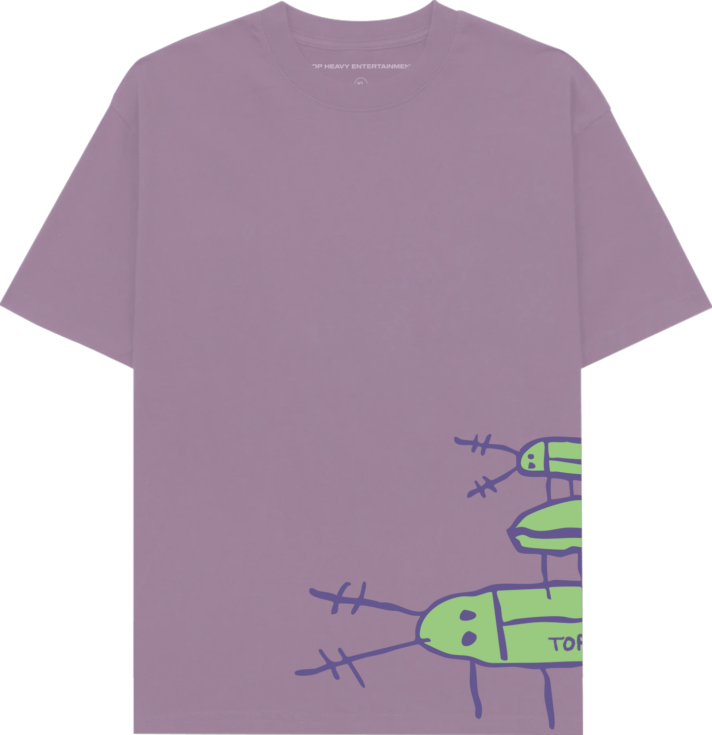 TopHeavyEntertainmentShort Sleeve T-ShirtBugged Out (Art By Franky) - LavenderTop Heavy Entertainment