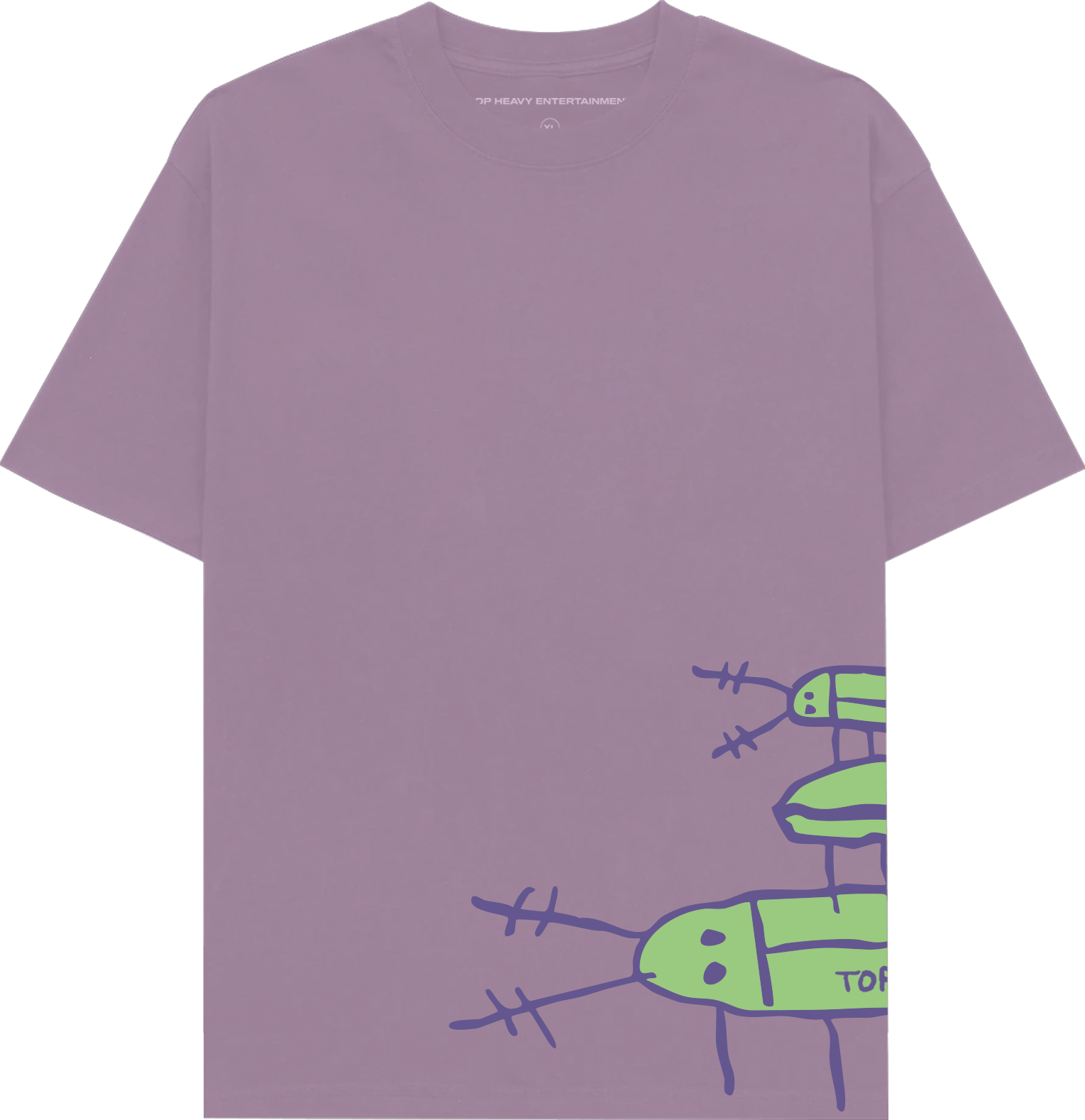TopHeavyEntertainmentShort Sleeve T-ShirtBugged Out (Art By Franky) - LavenderTop Heavy Entertainment
