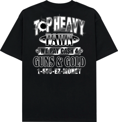 TopHeavyEntertainmentShort Sleeve T-ShirtPawned - BlackTop Heavy Entertainment