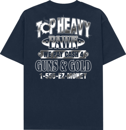 TopHeavyEntertainmentShort Sleeve T-ShirtPawned - NavyTop Heavy Entertainment